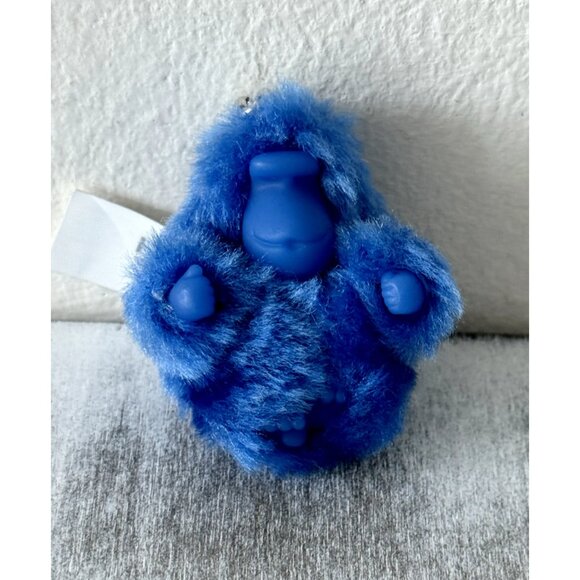KIPLING Adam Baby Monkey Blue Key Chain Ring Bag Charm Fob Fx Fur - Picture 3 of 5